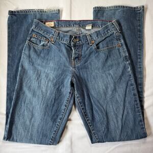 Vintage Abercrombie & Fitch 100% Cotton Low Rise Flare Jeans Sz 4 Long